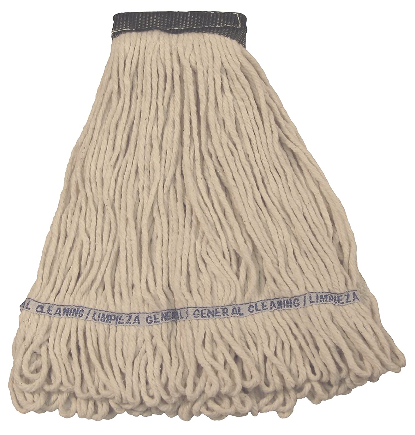 Huskee Classic Natural Extra Large Cotton Blend Loop End Wet Mop Head with 5